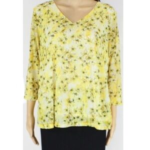 Floral 3/4 sleeve blouse